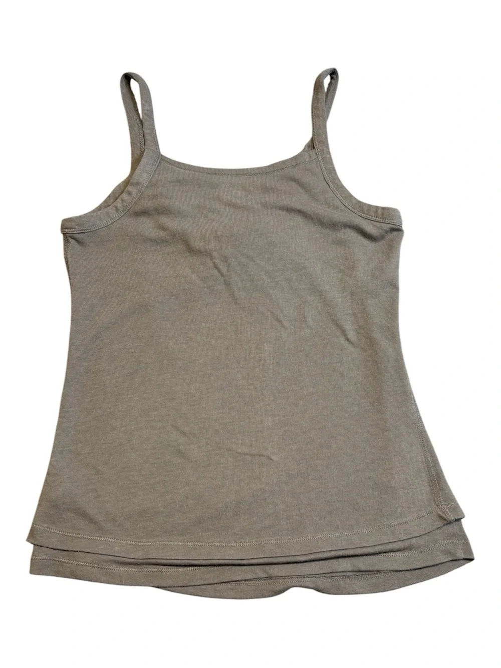 Alo Yoga Cowl Neck Cami Tank Top Olive Gray Medium Drape Yoga Athleisure GUC